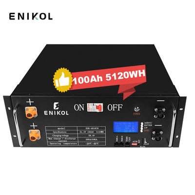 リイオンスタック可能な LiFePo4 バッテリー 24V 200ah 再充電可能な太陽電池パック 100ah 48V