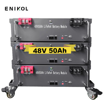 スタック搭載 積み重ねられる LiFePo4 バッテリー 48V 50ah リチウムイオン バッテリー