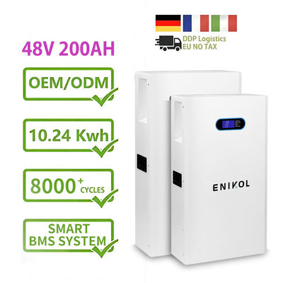 壁掛け48V太陽電池 200ah 10kwh Lifepo4 パワーウォール リチウムイオン電池