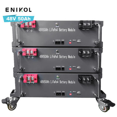 エネルギー貯蔵 積み立てられる LiFePo4 バッテリー ラック 搭載 50ah 48V リチウム バッテリー パック