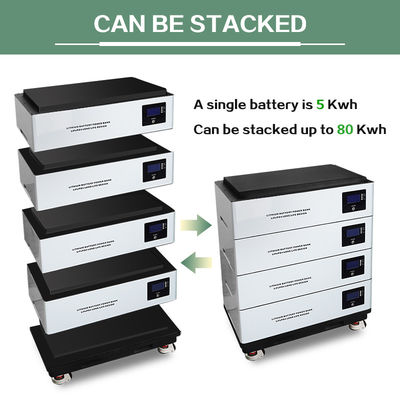 ラック モジュラル 48v Lifepo4 バッテリー 10kwh 20kwh 太陽光発電 積み立てられる家庭用 バッテリー 51.2v