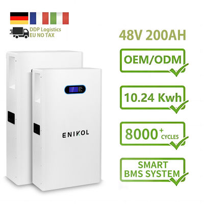 壁掛け / 床立 48V 太陽電池 51.2v 200ah Lifepo4 バッテリー