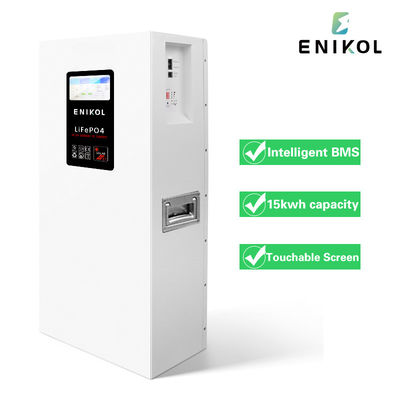 触覚画面 壁に設置 15kwh リチウム電池 51.2v 300ah Lifepo4 ホームエネルギー貯蔵電池