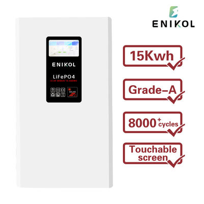 8000回サイクル 300AH 48V 太陽電池 タッチスクリーンディスプレイ Lifepo4 バッテリー 15KWH
