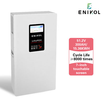 スマート リチウム LiFePO4 バッテリー 太陽光 48V 300AH 触覚画面 パワー 壁掛け BMS 構築